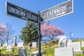 Unknown Soldier & JF Kenedy signs in Arlington National Cemetery, Washington DC Royalty Free Stock Photo