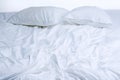 View of unmade bed Royalty Free Stock Photo