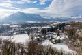 View of the Untersberg in the winter, Salzburg, Austria. Royalty Free Stock Photo