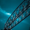 A view up the Duluth Aerial Lift Bridge Royalty Free Stock Photo
