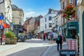 View up the High Street in Stroud, a market town in Gloucestershire