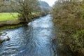 A view up the river Cleddau from the nineteenth bridge at Slebech, Wales Royalty Free Stock Photo