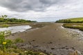 A view up the River Nevern at low tide near Newport, Pembrokeshire, Wales Royalty Free Stock Photo