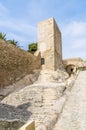 A view up to the highest part of the castle of Saint Ferran above Alicante