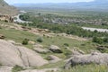 View of the Uplistsikhe village and the Kura Valley from the cave city 9623 Royalty Free Stock Photo