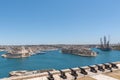 View of Upper Barrakka Gardens in La Valleta, Malta. Royalty Free Stock Photo