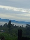 View upper cloud in mountain