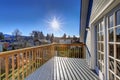 View from the upper deck of craftsman home Royalty Free Stock Photo