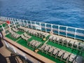 View from upper deck of the cruise ship