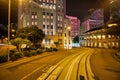 View from upper deck of double-decker tramway Royalty Free Stock Photo