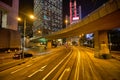 View from upper deck of double-decker tramway Royalty Free Stock Photo