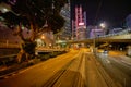 View from upper deck of double-decker tramway Royalty Free Stock Photo