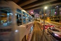 View from upper deck of double-decker tramway Royalty Free Stock Photo