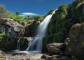 View of the Upper Falls of the Loup of Fintry in the central lowlands of Scotland Royalty Free Stock Photo