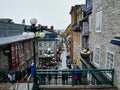 View From Upper Town of the Quartier Petit Champlain in Quebec City, Canada Royalty Free Stock Photo