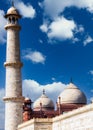 A view of the minaret of the Taj Mahal, Agra, India Royalty Free Stock Photo