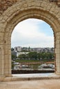 View of urban port from Angers Castle