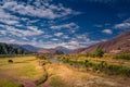 View on the Urubamba river near by the Cusco / Cuzco city in Peru