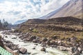 View of the Urubamba River from the train to Machu Picchu, Cusco, Peru Royalty Free Stock Photo