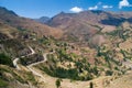 View of the Urubamba valley from the Pisac ruins, Royalty Free Stock Photo