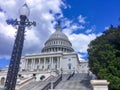 US Capitol Building and street light in Washington DC Royalty Free Stock Photo