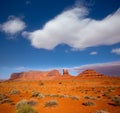 View from US 163 Scenic road to Monument Valley Utah Royalty Free Stock Photo