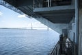 View from USS Yorktown aircraft carrier Royalty Free Stock Photo