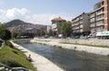 View of Uzice town in Serbia