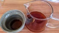 View of v60 coffee method Royalty Free Stock Photo