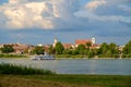 View of Vac city near the river Danube Royalty Free Stock Photo