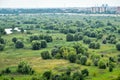 View of the Vacaresti Nature Park in Bucharest Royalty Free Stock Photo