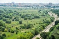 View of the Vacaresti Nature Park in Bucharest Royalty Free Stock Photo