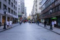 View of Vaci shopping street at evening, Budapest Royalty Free Stock Photo