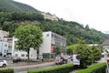 View of Vaduz, Lichtenstein with street and Castle