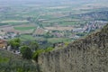 View of Val d`Chiana from Wall of Cortona Royalty Free Stock Photo