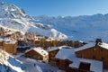 View of the Val Thorens ski resort of Three Valleys , France