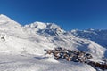 View of the Val Thorens ski resort of Three Valleys Royalty Free Stock Photo