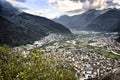 View of Valchiavenna valley, in northern Italy Royalty Free Stock Photo