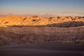 View from Valle de la Muerte Death Valley on the volcanoes Lic Royalty Free Stock Photo