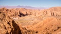 View from Valle de la Muerte Death Valley on the volcanoes Lic Royalty Free Stock Photo