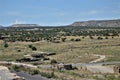 A view of the valley and abandon farm from the roadway near the edge