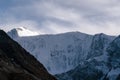 View on mountain Belukha in Altai region near board of Russia and Kazakhstan Royalty Free Stock Photo