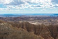 View of a valley in the badlands