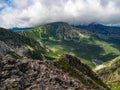 Valley View, Chimney Pond from Mountain Ridge, Katahdin Royalty Free Stock Photo