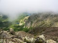 Valley View, Chimney Pond from Mountain Ridge, Katahdin Royalty Free Stock Photo