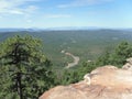 View of the valley below the Mogollon rim in central Arizona