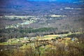 View of the valley below from Shenandoah National Park in Virginia Royalty Free Stock Photo