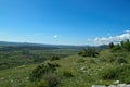 View on valley from Bribir fortress, Dalmatia Royalty Free Stock Photo