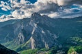 View of valley de la Maurienne, french Alps mountains Royalty Free Stock Photo