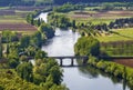 Valley of Dordogne river, France Royalty Free Stock Photo